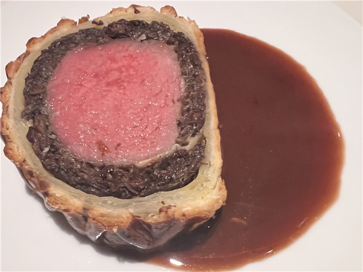 beef Wellington slice